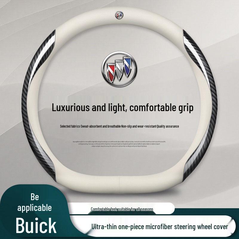 Buick Steering Wheel Cover - Genuine Leather for Envision, Regal, LaCrosse, Verano, GL6, Encore