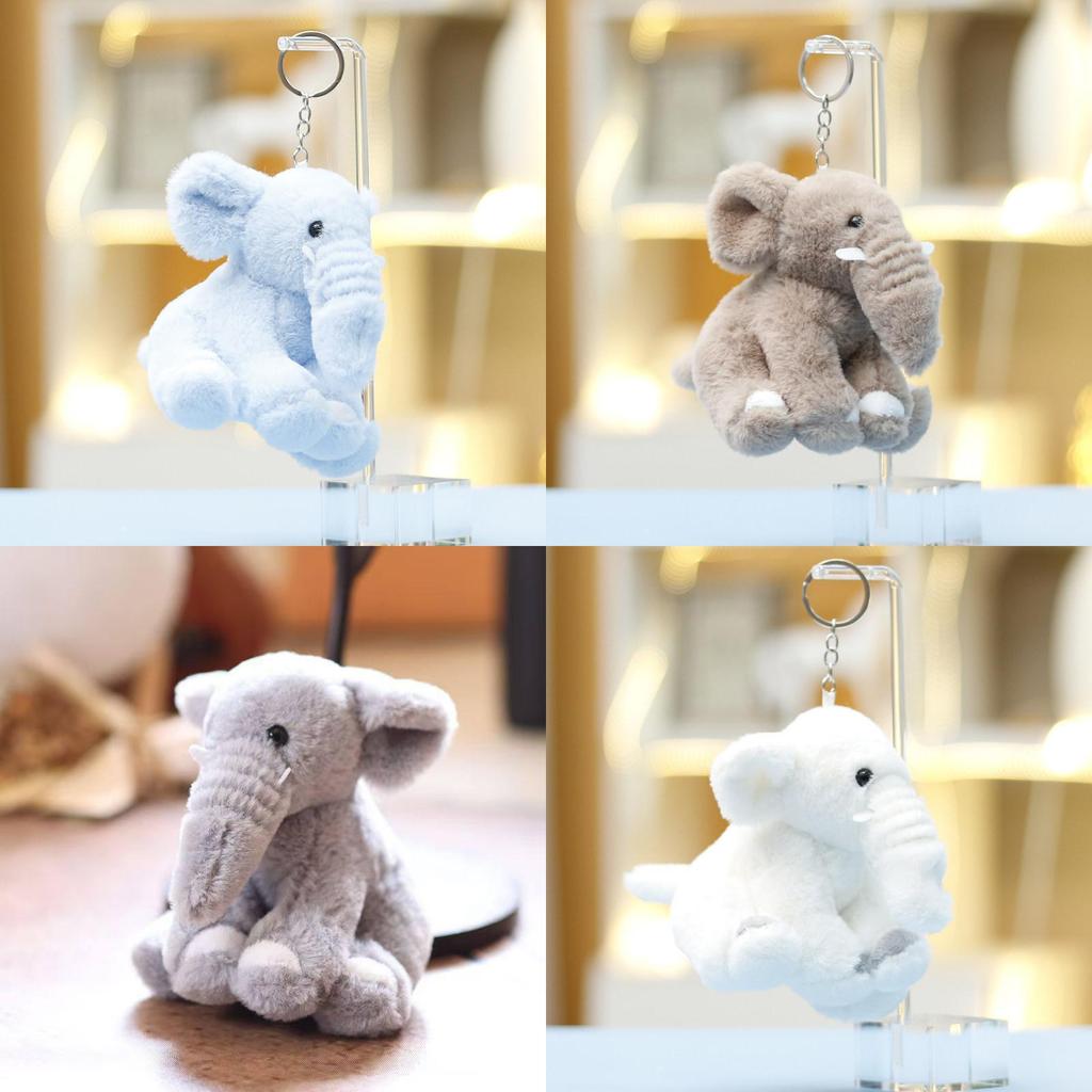 Elephant Plush Toy With Pp Cotton For Girls Gift Keychain And Bag Decor