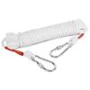 20M White Clothes Drying Rope with Steel Wire Core Thicken 8MM Hanging String Windproof Clothes Drying Rope for Camping Outdoor