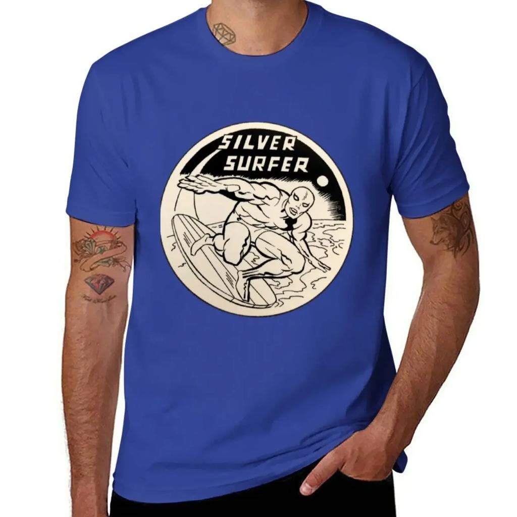 Silver Surfer TShirt kawaii clothes anime clothes funny t shirts for men