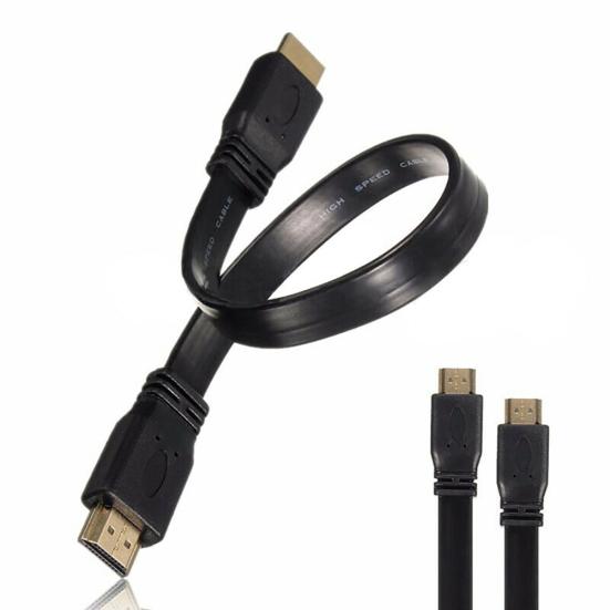 High Speed Male To Male Plug HDMI-compatible Flat Cable Cord for Audio Video AV HDTV PS3