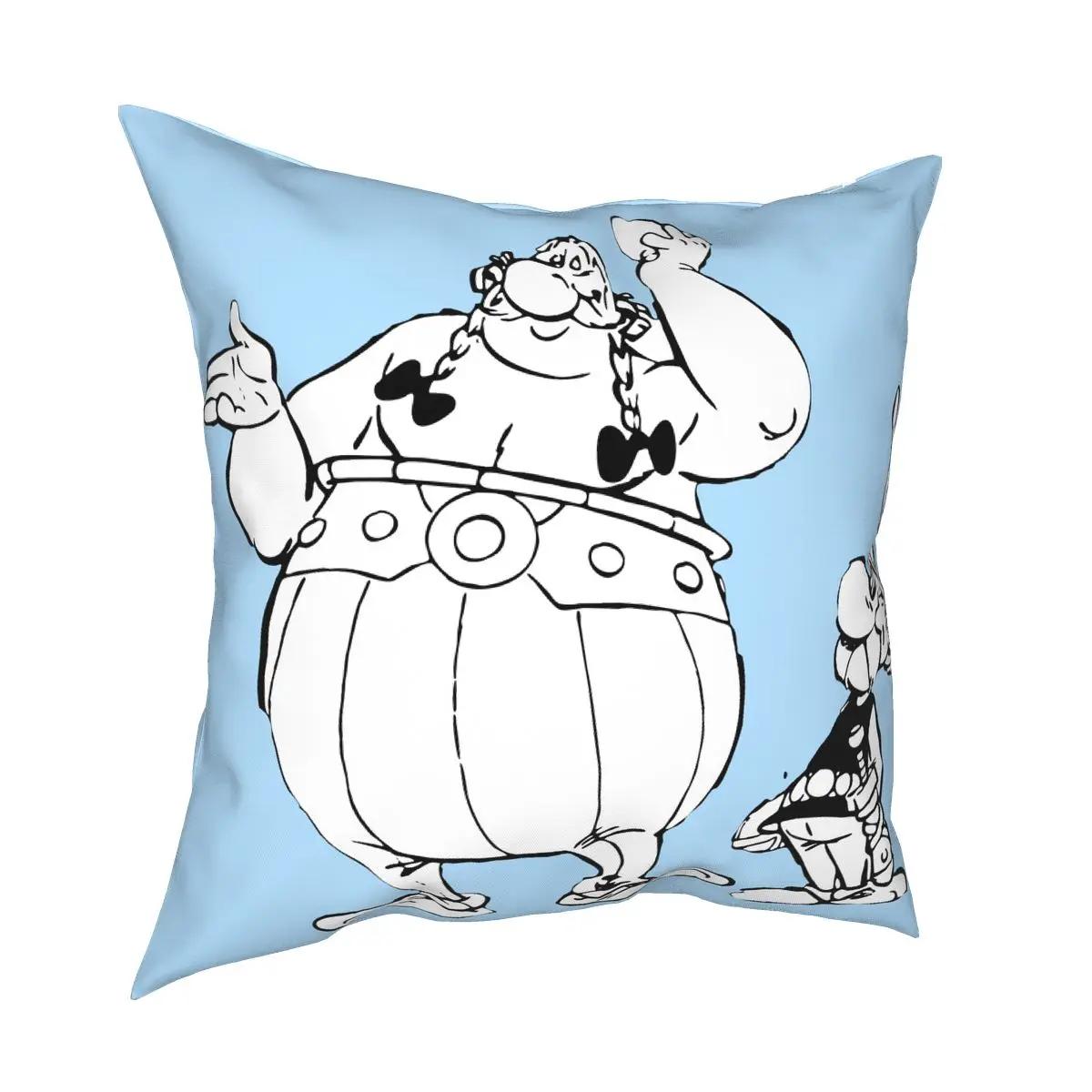 

Астерикс и Обеликс Силуэт Наволочка Квадратная Полиэстер Декоративная Подушка Креативные Наволочки 66x66cm чёрный