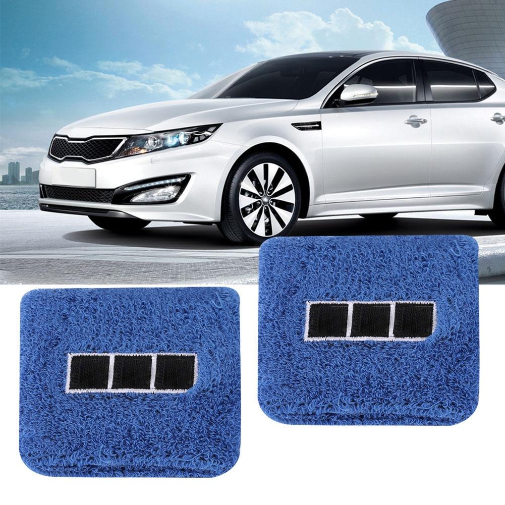 1 Pair of Car Reservoir Brake Clutch Oil Tank Cover Cap Sock Blue #2