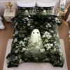3pcs Halloween Duvet Cover Set Without Core Quilt Cover with 2 PillowcasesSoft and Machine Washable Bedding Set for Bedroom