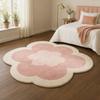 Flower Shape Carpets for Living Room Irregular Shape Bedroom Decor Girl Carpet Thickend Plush Bedside Rug Fluffy Soft Floor Mat