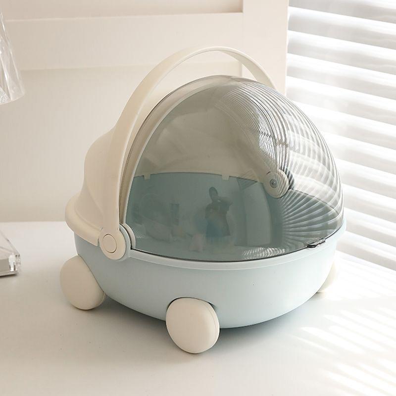 

Симпатичная настольная колыбельная коробка для хранения, пылезащитная веранда, украшения, подставка для хранения ключей, всякая всячина, закуски, коробка для хранения игрушек синий