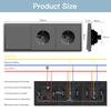 BSEED Mechanical 1/2/Gang Wall Light Switch 1Way With EU Sockets Power USB Power Outlets Plastic Panel No Led Lights Gray Series