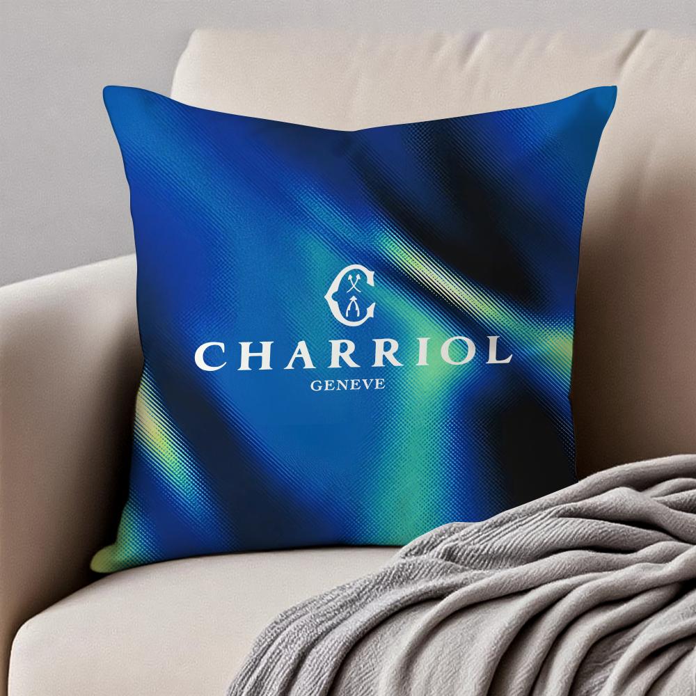 Fashion Modern Luxury CCharriols Cushion Cover Pillowcase Antidustmite Invisible Zipper Short Plush Sofa Cushion