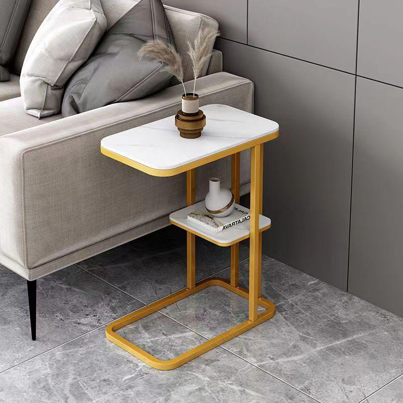 Compact Luxury Square Coffee Table: Elegant Side Table for Living Room or Bedroom