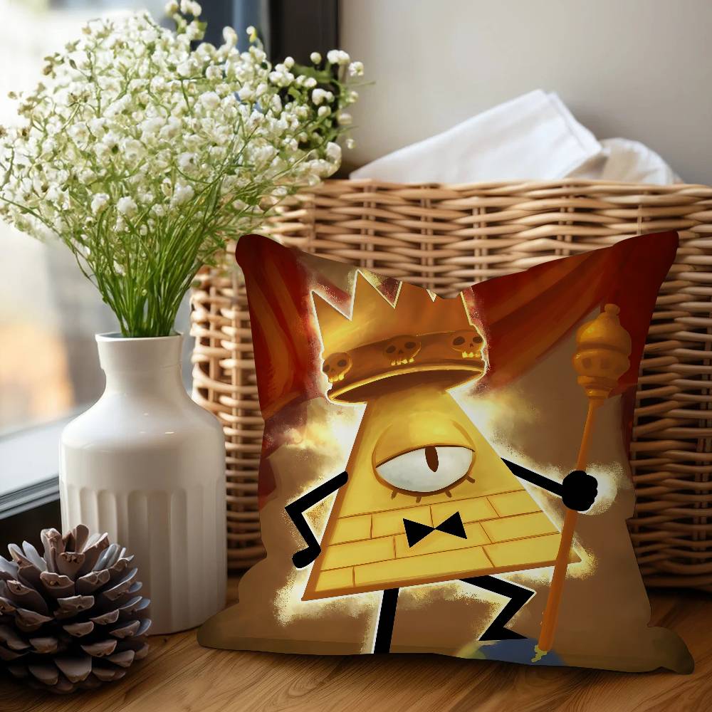 

Cartoon B-Bill Cipher Pillowcase Toon Gift Cushion Cover Bedroom Home Sofa Chair Seat Decor Pillow Case 12x12Inch
