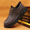 Designer Brand Men's Oxford Shoes Thick Soled Wear-resistant Workwear Shoes Retro Trendy Men's Business Leather Shoes