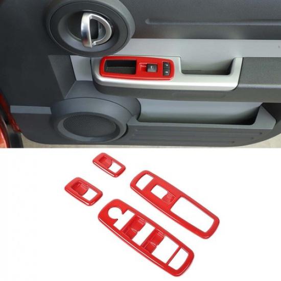 Красная внутренняя ручка переключателя стеклоподъемника, декоративная накладка на панель для Dodge Nitro 2007-12