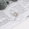 D-Shaped Transparent Folding Document Clips - Trace-Free Binding Set