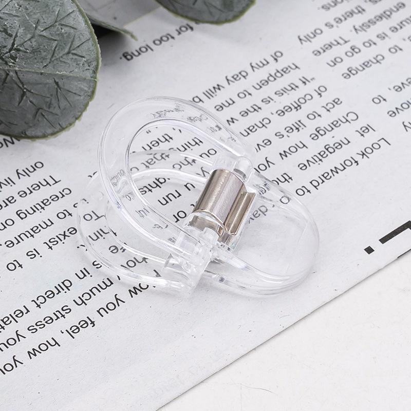D-Shaped Transparent Folding Document Clips - Trace-Free Binding Set