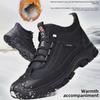 Men's 2023 Winter Non-Slip Northeast Snow Boots - Genuine Leather & Wool, Plus Velvet, Warm & Thick Cotton Shoes