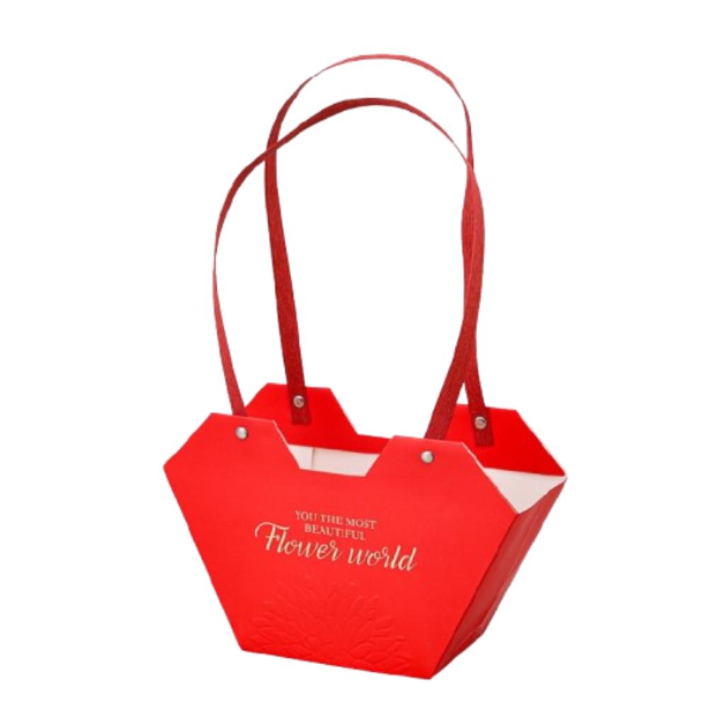 

5pcs Romantic Bouquet Wrapping Box Foldable Gift Packaging Boxes Wedding Party Supplies красный