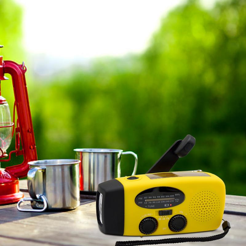 Emergency Crank Radio 2000mAh Emergency Weather Radio Waterproof Hand Crank Weather Alert Radios FM/AM/SW SOS Alarm Weather