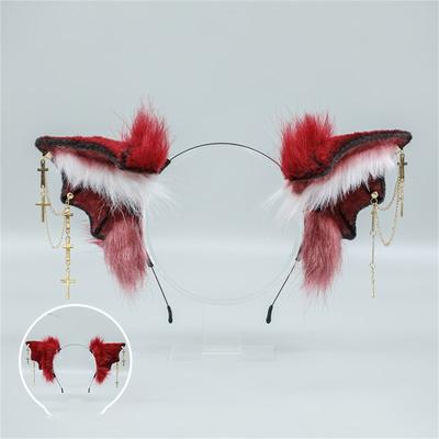 Women Anime Furry Animal  Cat Ears Headband Kawaii Cosplay Hair Hoop