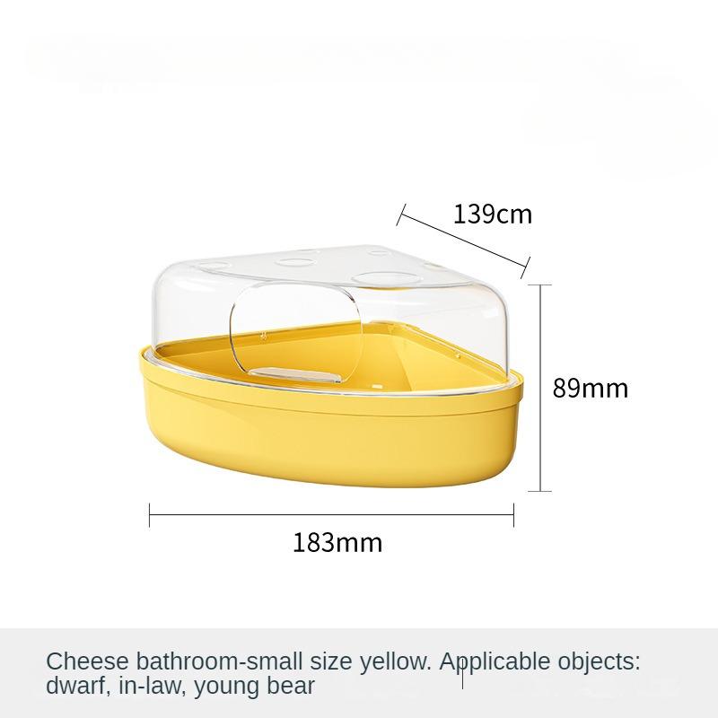 New Creative Golden Bear Bath Scenery Small Pet Supplies Cheese Bath Hamster Bath Sand Toilet Dual Purpose Urine Sand Basin