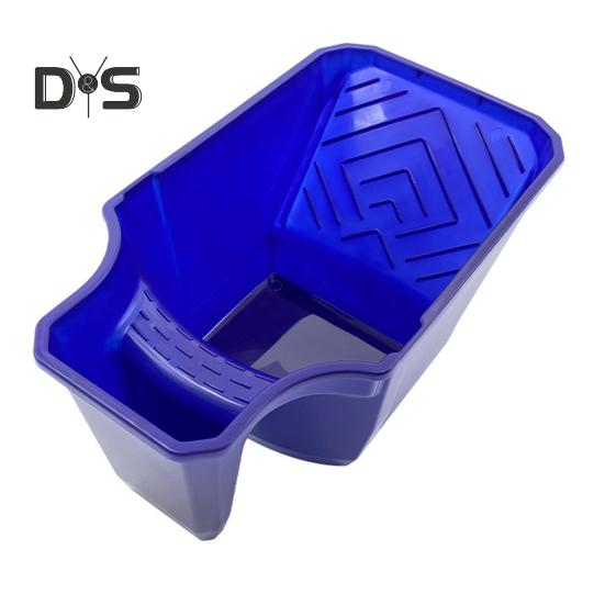 

Лоток для краски Эргономичный горшок для краски с ручкой Мини пластиковый лоток для краски Текстурированный глубокий валик Рама для покраски синий