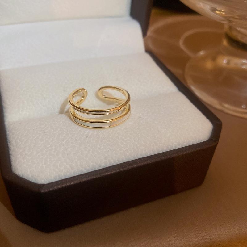 Korean Geometric Zircon Diamond Luxury Index Finger Ring - Versatile Fashion Jewelry for Women