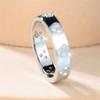 Single Row Love Heart White Zircon Crystal Rings For Women Vintage Fashion CopperColor Ring Wedding Jewelry Mother's Day Gifts