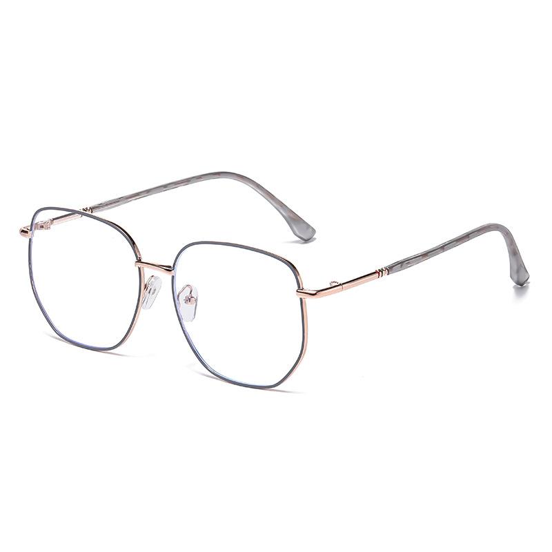 Po-sensitive Color-changing Gold Wire Frame Anti-blue Light Nearsighted Glasses - Elegant Business Style Model