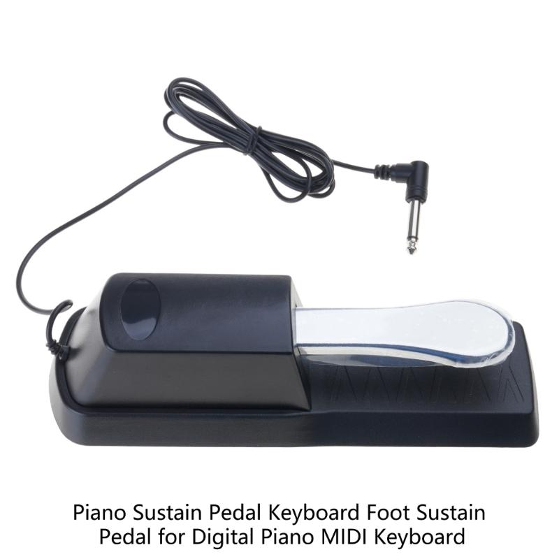 Piano Sustain Pedal Damper Pedal Polarity Switch Sustain Pedal Foot Switch 6.35mm Plug for Digital Piano MIDI Keyboard
