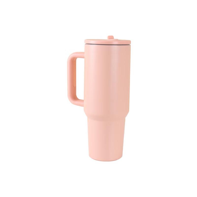 Stainless Steel Insulated Tumbler with Folding Straw 40oz