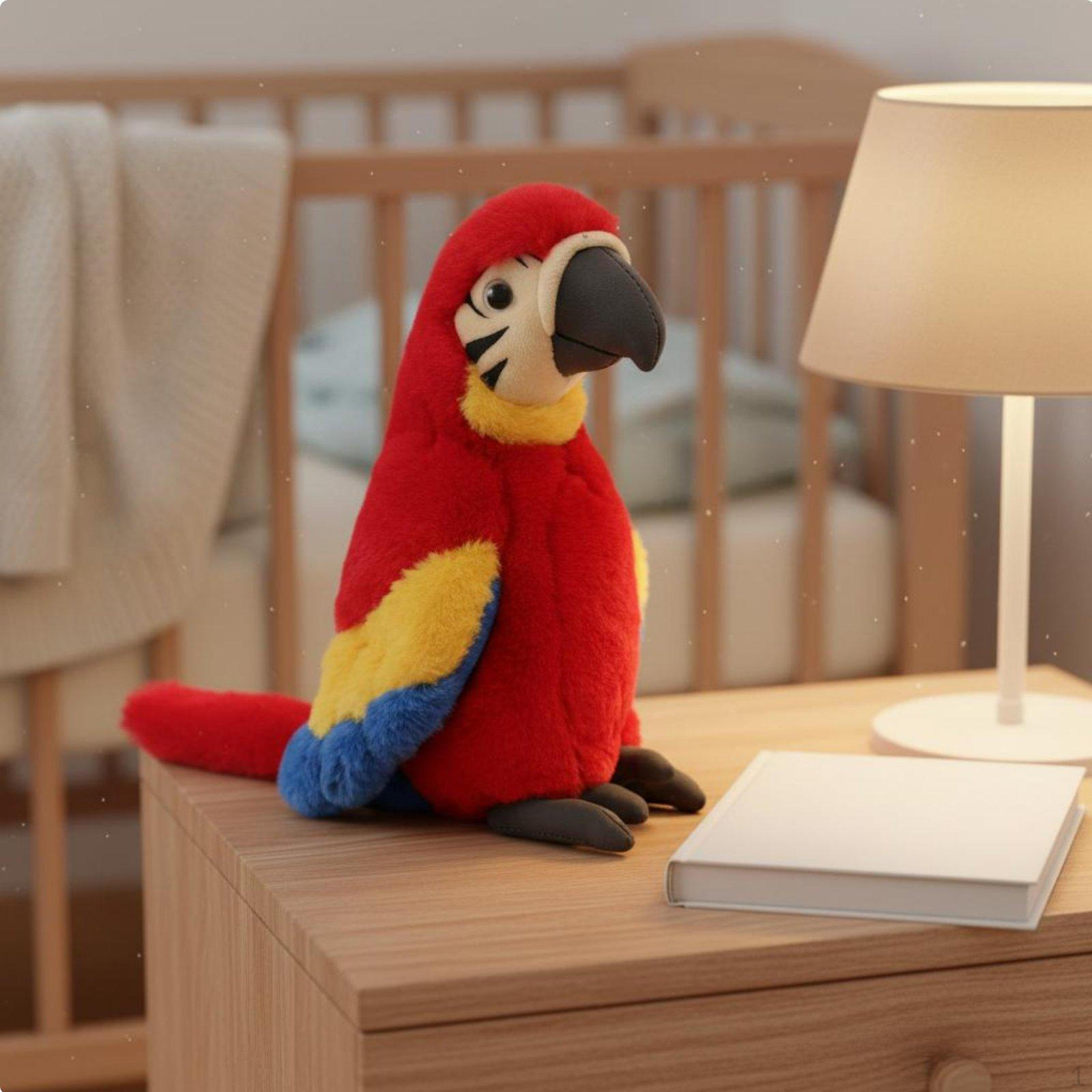 Parrot Stuffed Toy Birthday Gift Doll Soft and Cute Bird for Children,