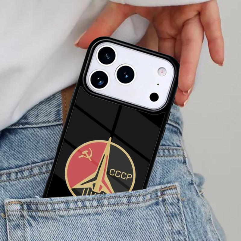 CCCP Soviet Union Russia Phone Case for iPhone 16e 15 14 13 12 17 Pro Max Plus Air 17pro Cover Coque