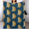 Cheems Throw Blanket Cozy Microfiber Throw Blanket for Home Bedroom