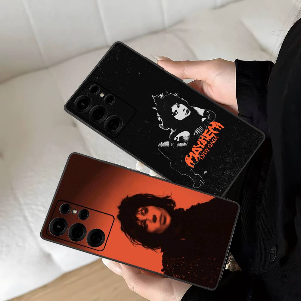 Sängerin L-Lady Gaga Mayhem Handyhülle Für Samsung S 24 fe 25 Ultra plus 20 lite 21 30 22 23 24 22 Ultra 5G Hüllen