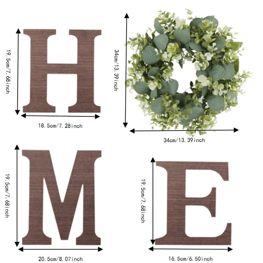 Wreath Accent Farmhouse Wall Decor Brown Wooden Letters Sign Rustic Wall Art Farmhouse Style