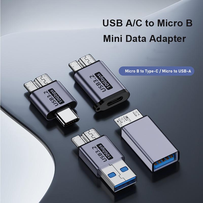 Micro B USB C 3.0 Stecker auf Typ C Buchse Adapter Typ-C USB3.0 Micro B Anschluss für externe Festplatte HDD Kabeladapter