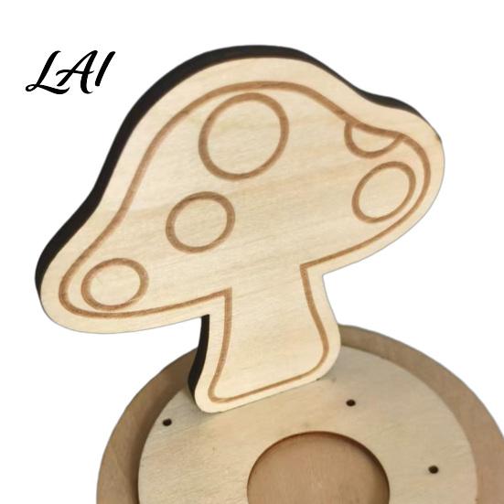 Decorative Autumn Centerpiece Wooden Candle Holder Halloween Tea Light Holder Pumpkin/Mushroom/Maple Leaf/Hedgehog for Table Centerpieces Fall Theme
