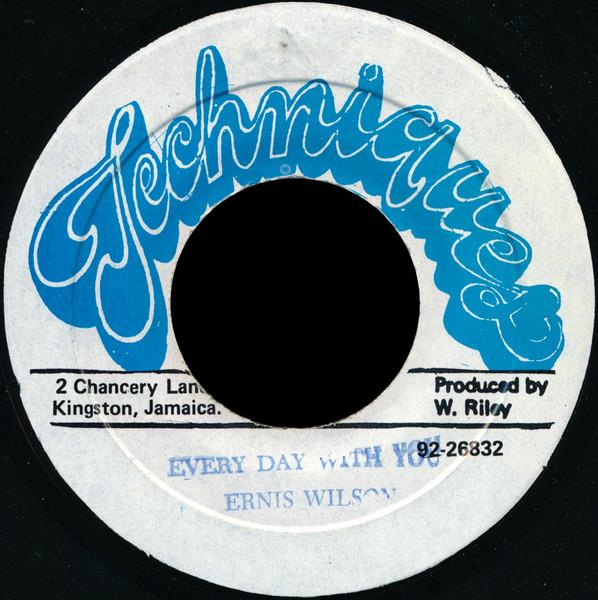 

7-дюймовая пластинка ERNEST WILSON Every Day With You NONE Techniques 1986 Ямайка Регги Ска Даб Б/у