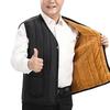 Men's Winter Thick Velvet Sleeveless Vest for Middle-aged and Elderly