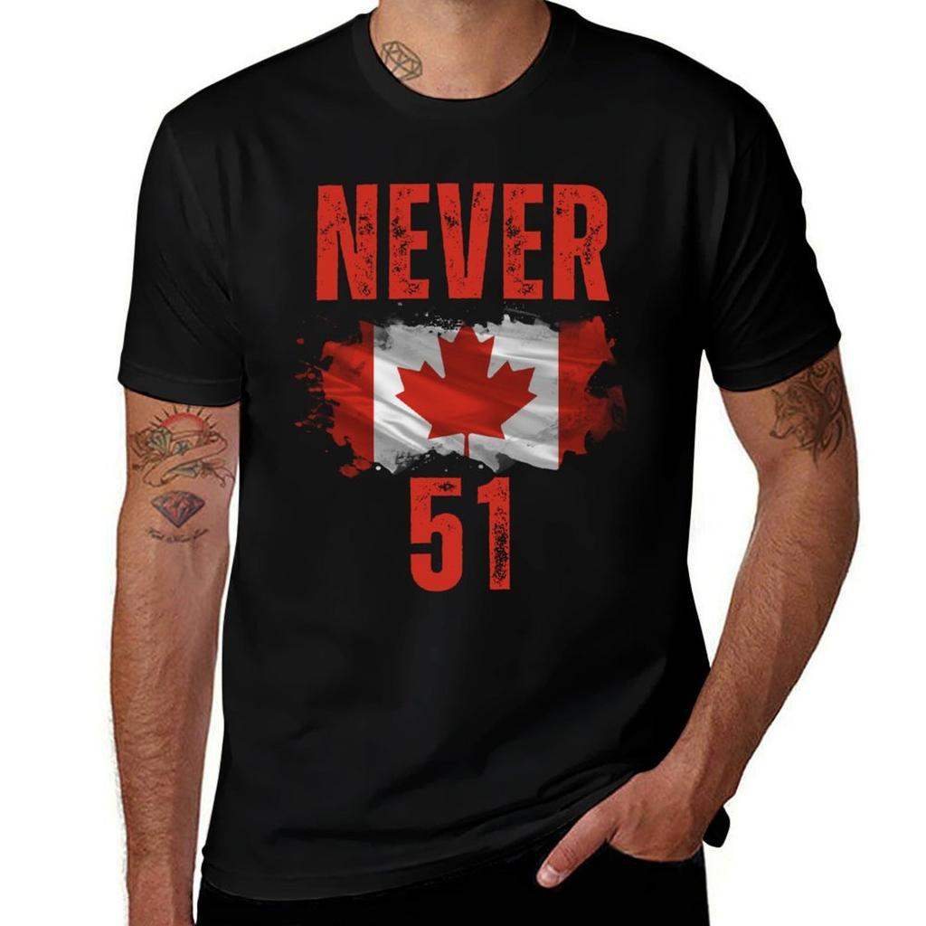Never 51 Canada Is Not For Sale Tshirt Comfort Stretch Tee Shirt
