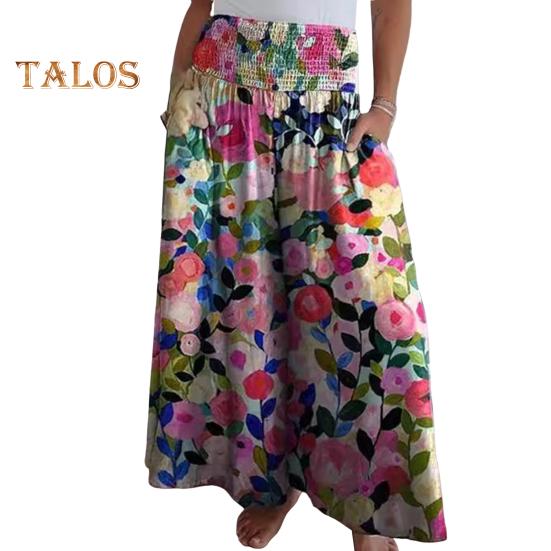 

Женские брюки свободного покроя, широкие эластичные повседневные брюки с высокой талией и карманами, однотонные универсальные длинные брюки M