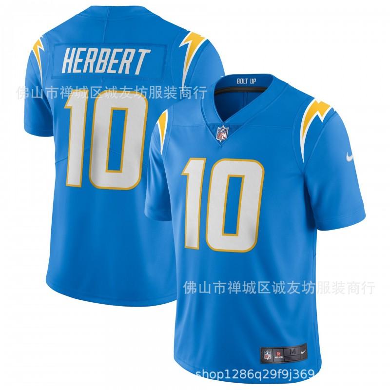 NFL Football Jersey Justin Herbert Los Angeles Chargers 10 Color Blue Sports Men