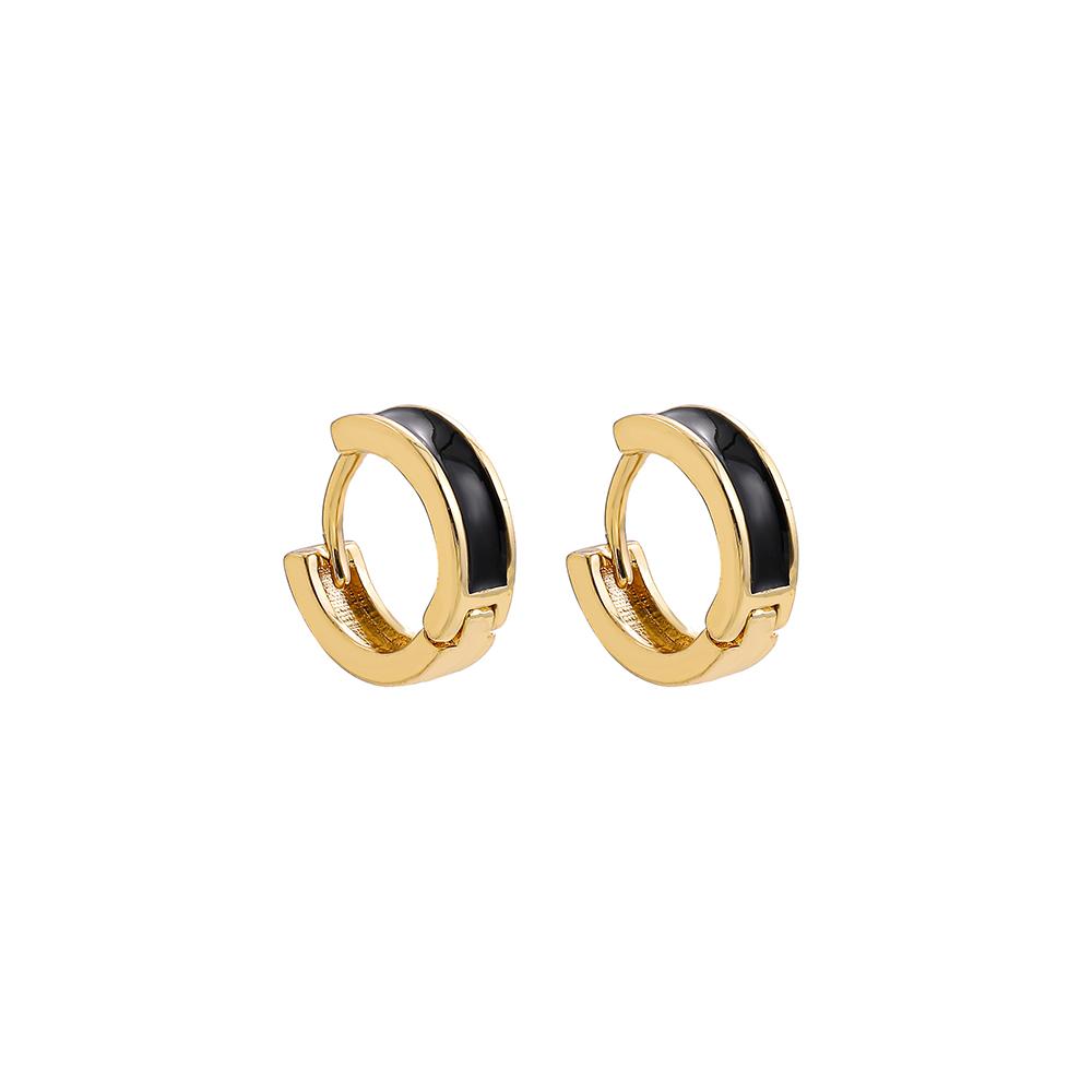 New Fashion Circle Ear Huggie Small Hoop Earrings for Women Cute Candy Color Enamel Round Heart Earrings Party Zircon