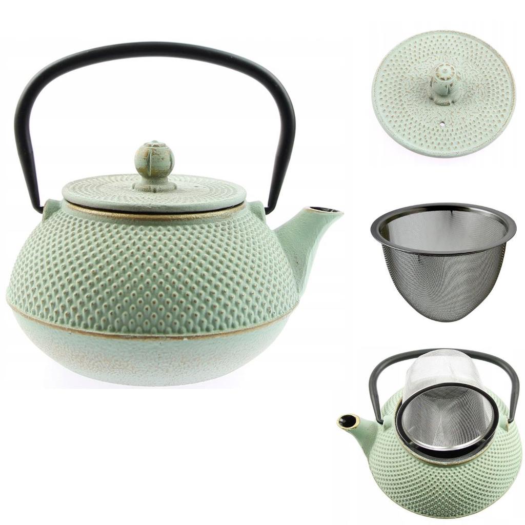 Cast Iron Kettle 0.8 L Infuser Strainer For Brewing Tea And Herbs