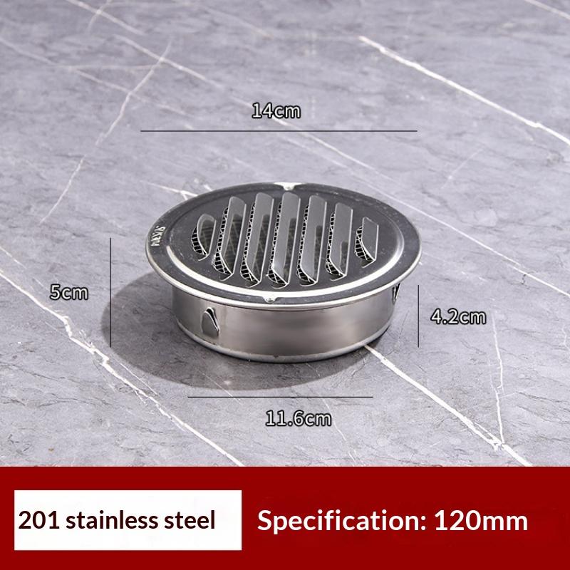 Air Vent Grille 75-200mm 201 Stainless Steel Waterproof Insect Proof Vent Cover for Exterior Wall Balcony Ventilation