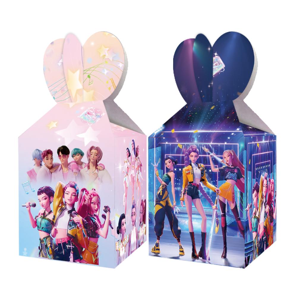 Dämonenjäger Partyzubehör Süßigkeitenbox Babyparty Koreanisch Kpop Anime Geburtstagsfeier Dekoration Kindergeburtstag Papiergeschenkboxen