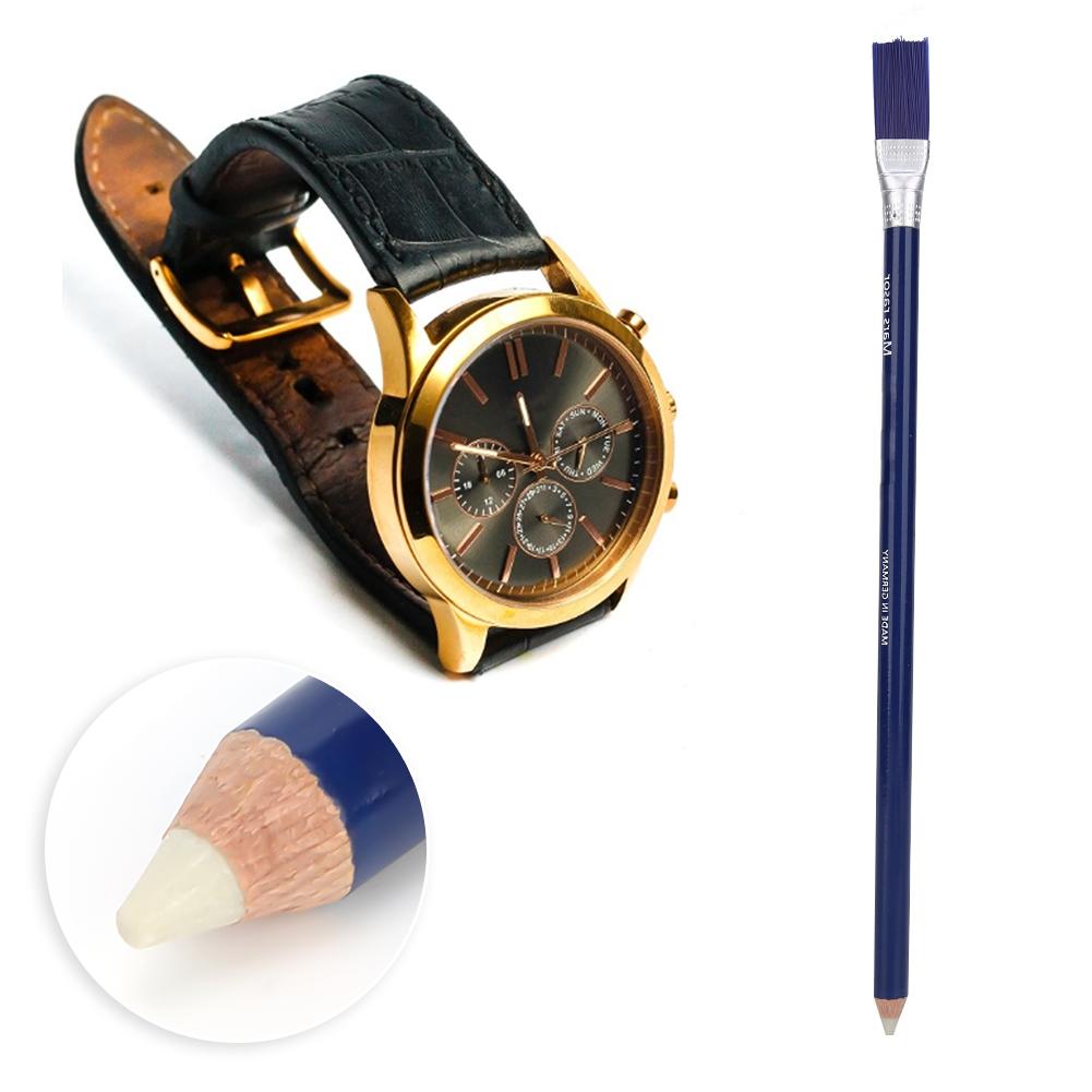 Rust Removal Watch Parts Accessory Brush Pen Watch Parts Polishing Tool (Blue)