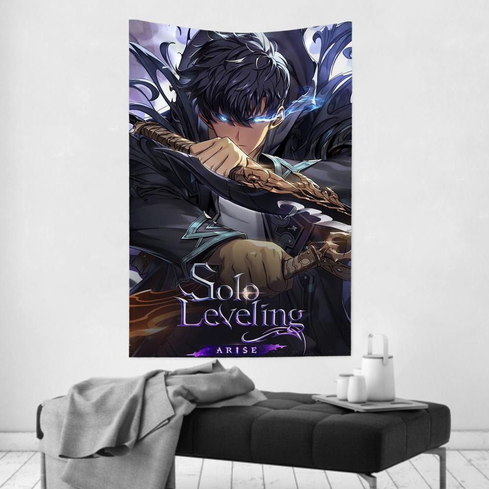 Anime Comics PeripheralsSolo Leveling Tapestry Room Decor Wall Cloth Party Hanging Background Room Decor Baby Room