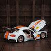 CCA 1:24 Simulation BMW Z4 GT3 Gulf Alloy Car Model Doors On Both Sides That Can Be Opened Has Sound and Lighting Rich Details