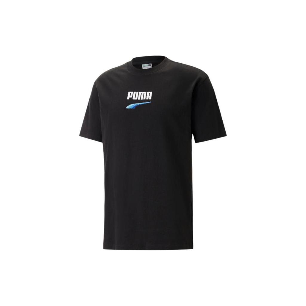 PUMA Drop Shoulder Sleeve T Shirt Men's Black 620617-51