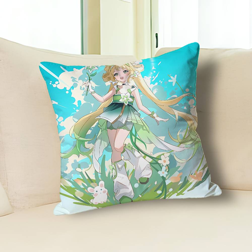 W-Wuthering Waves Verina Anime Celebrity Merchandise All-Match Printed Pillow Case Sofa Car Office Room Decoration Protector